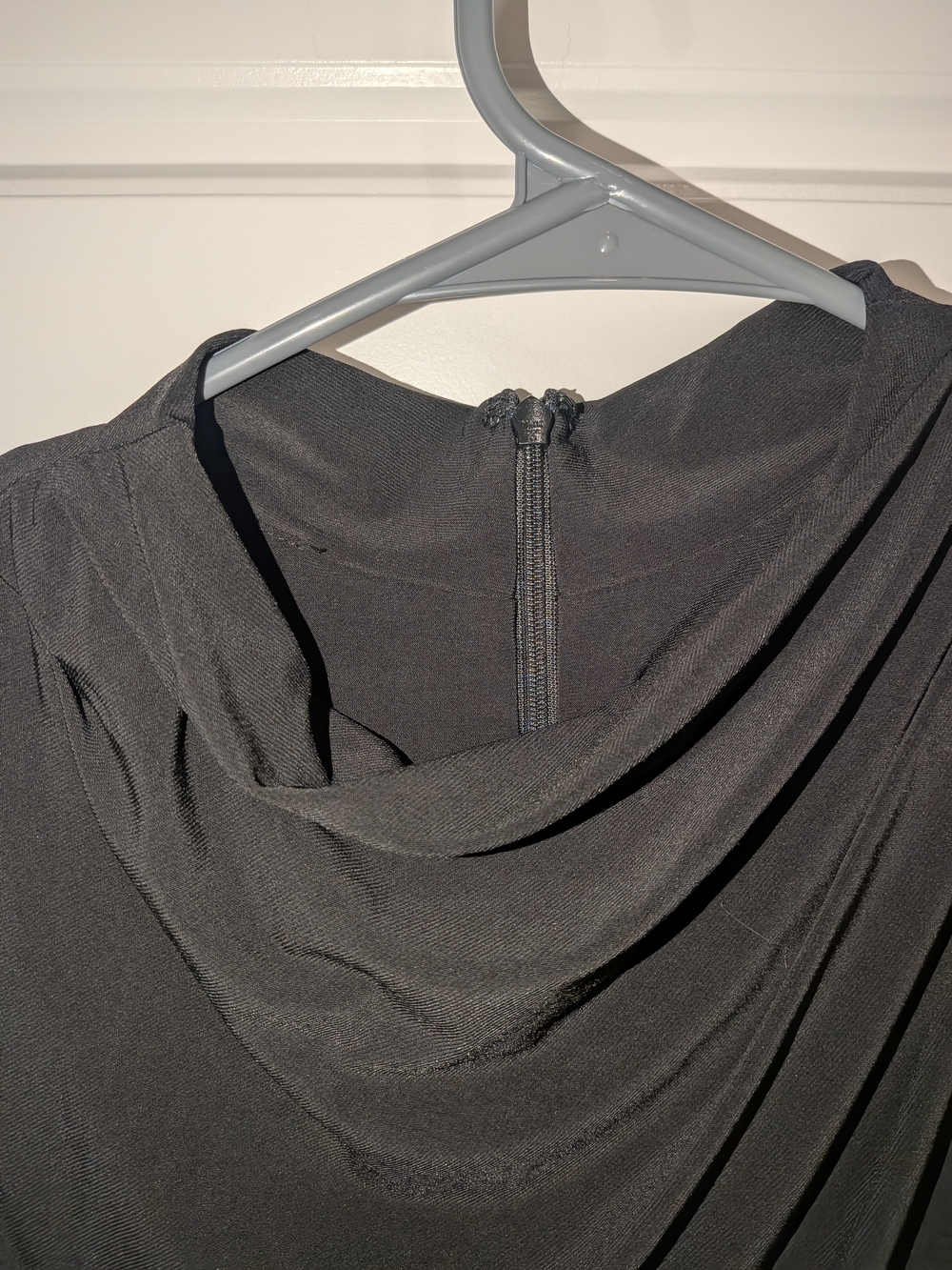 Vera Wang Black Asymmetrical Draped Sleeveless Dress - Picture 3 of 7